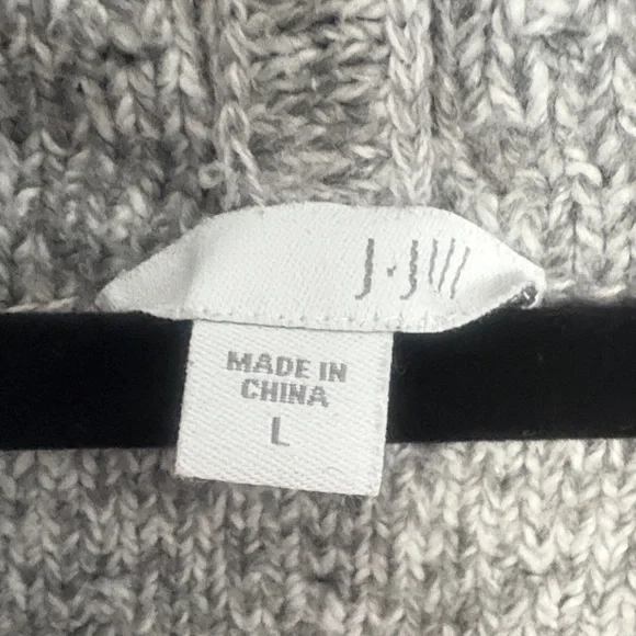 J.JILL Hooded Heather Gray Women's Sweater - Picture 2 of 12